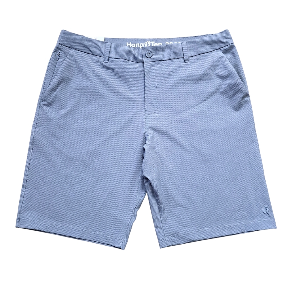HANG TEN Men's Hybrid Light Blue Zipper Pockets Regular Fit Shorts Size 38 (XL) - Picture 2 of 13